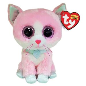 TY Beanie Boos Fiona Χνουδωτή Γατούλα Ροζ 23εκ.