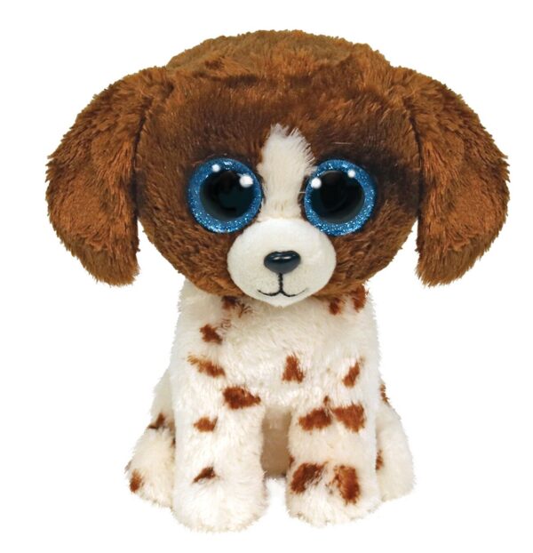 TY Beanie Boos Muddles Χνουδωτό Σκυλάκι Καφέ Και Λευκό 23εκ.