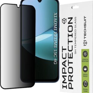 Xiaomi Redmi 15C / Poco C85 Προστασία Οθόνης Φιμέ Techsuit 111D Privacy Full Face Tempered Glass