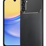 Techsuit Samsung Galaxy A16 4G / A16 5G Carbon Fiber Θήκη Σιλικόνης - Black