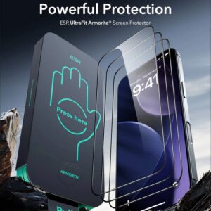 iPhone 17 Pro Max ESR Classic Screen Protector 3 Pack Προστασία Οθόνης με Μαύρο Περίγραμμα Full Face Tempered Glass