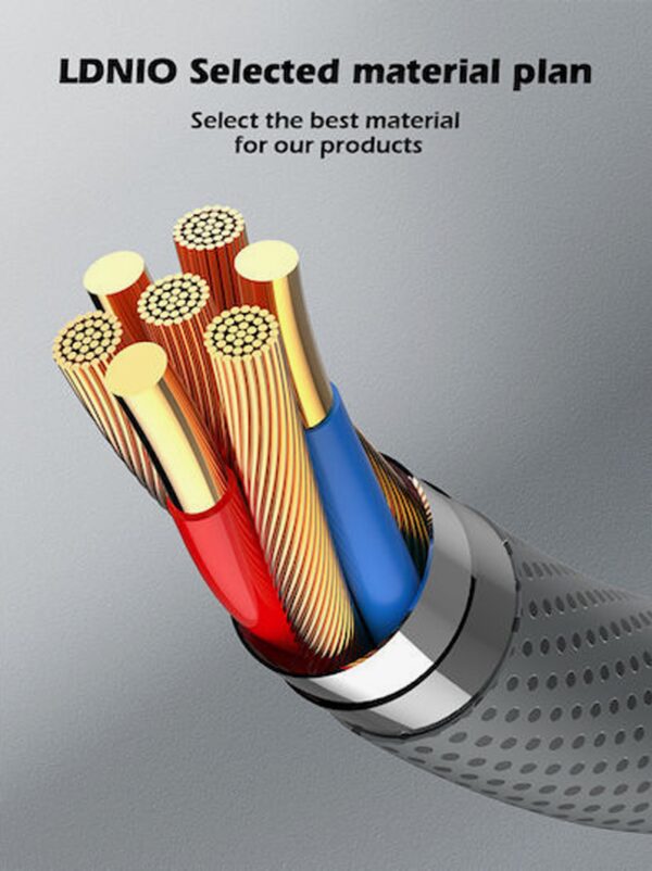 LDNIO USB-C to Lightning 30W PD 2m Μαύρο (LC442i)