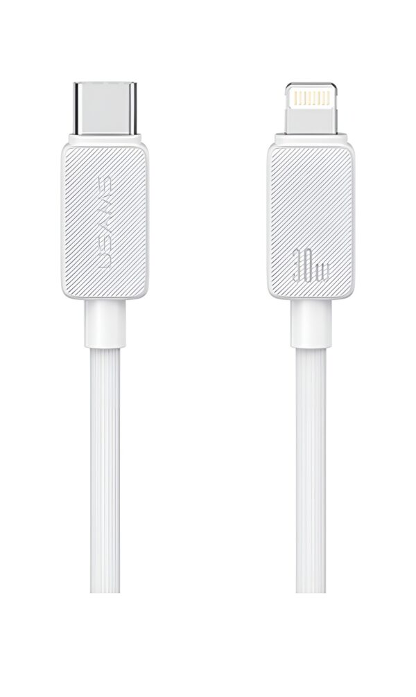 USAMS Καλώδιο USB-C to Lightning 30W 1m Λευκό (US-SJ712)
