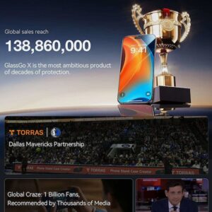 iPhone 17 Pro Max Προστασία Οθόνης με Μαύρο Περίγραμμα Torras Full Face Tempered Glass