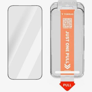 iPhone 17 Pro Max Προστασία Οθόνης με Μαύρο Περίγραμμα Torras Full Face Tempered Glass