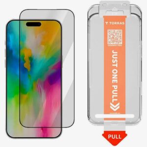 iPhone 17 Pro Max Προστασία Οθόνης με Μαύρο Περίγραμμα Torras Full Face Tempered Glass