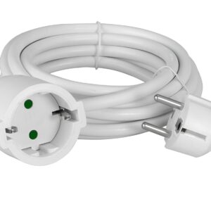 POWERTECH PT-889 Μπαλαντέζα Ρεύματος 1 Θέσης με Καλώδιο 5m Λευκή