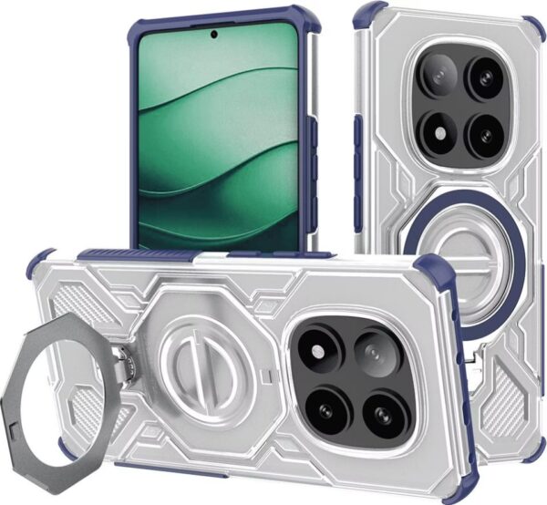 Techsuit Xiaomi Redmi Note 14 Pro 5G / Poco X7 5G MagSafe Carbon Shield Pro Θήκη Σκληρή Διάφανη - Blue