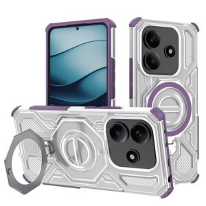 Techsuit Xiaomi Redmi Note 14 Pro 5G / Poco X7 5G MagSafe Carbon Shield Pro Θήκη Σκληρή Διάφανη - Purple