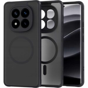 Techsuit Xiaomi Redmi Note 14 Pro 5G / Poco X7 5G MagSafe Frosted Θήκη Σκληρή Διάφανη - Black