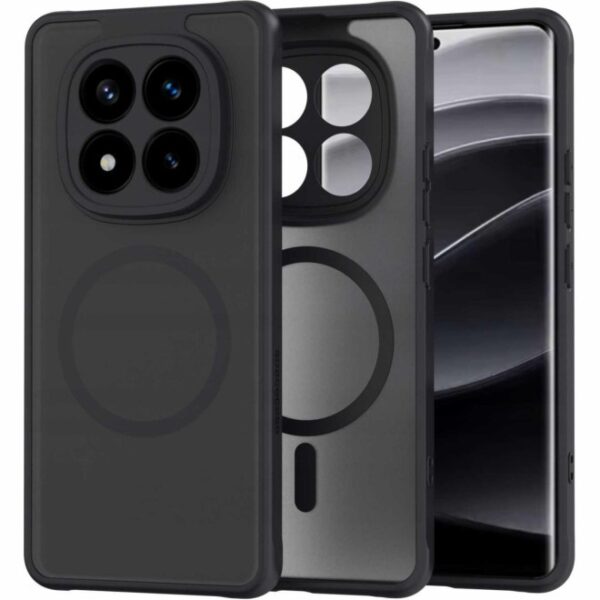 Techsuit Xiaomi Redmi Note 14 Pro 5G / Poco X7 5G MagSafe Frosted Θήκη Σκληρή Διάφανη - Black