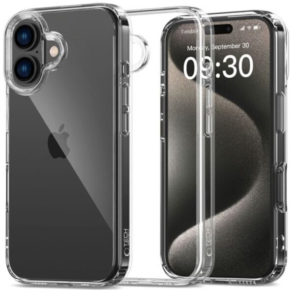 Tech Protect iPhone 16 Flexair Hybrid Θήκη Σιλικόνης - Διάφανη Tech Protect iPhone 16 Flexair Hybrid Θήκη Σιλικόνης - Διάφανη