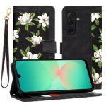 Techsuit Samsung Galaxy A26 5G / A17 FlipCraft Flowers Θήκη Βιβλίο - Black