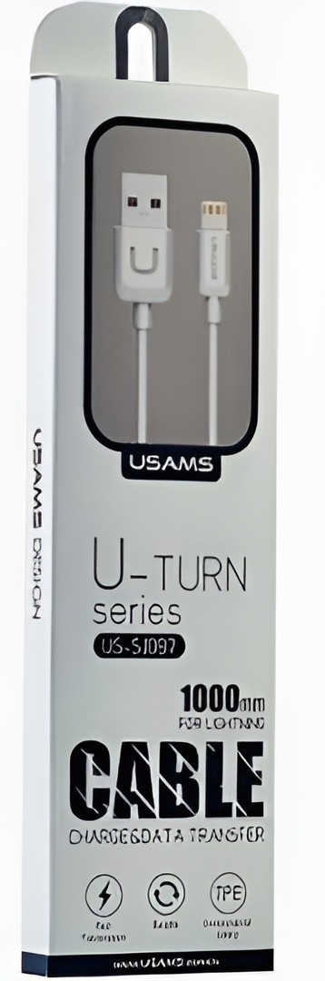 USAMS U-Turn Series USB-A to Lightning 10.5W 1m Λευκό