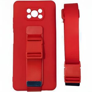 Forcell Xiaomi Poco X3 NFC / X3 Pro Lanyard Rope Θήκη Σιλικόνης - Red