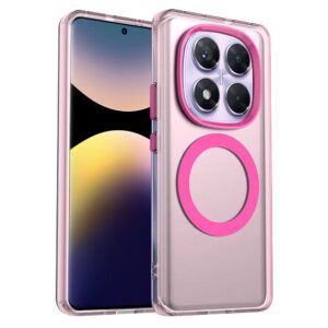 Techsuit Xiaomi Redmi Note 14 Pro 5G MagSafe CandyCase Θήκη Σκληρή Διάφανη - Pink