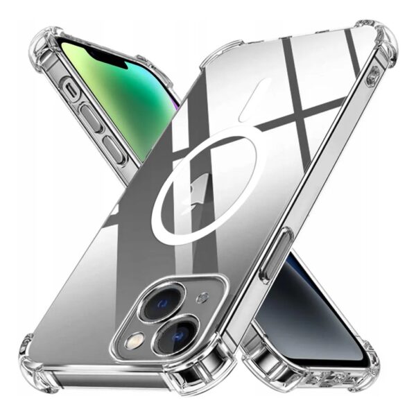 Techsuit iPhone 14 MagSafe Shockproof Θήκη Σιλικόνης - Διάφανη