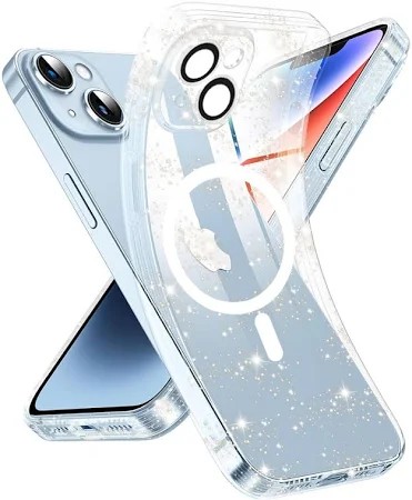 Techsuit iPhone 15 MagSafe Sparkleskin Series Θήκη Σιλικόνης - Διάφανη