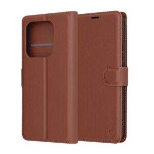 Techsuit Xiaomi Redmi Note 14 5G Leather Folio Θήκη Βιβλίo - Brown