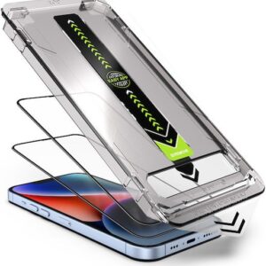 iPhone 13 / 13 Pro / 14 / 16e 2 Pack Προστασία Οθόνης Με Μαύρο Περίγραμμα Techsuit Titanglass Full Face Tempered Glass