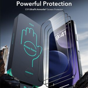 iPhone 17 Pro Max ESR UltraFit Armorite Pro Screen Protector Προστασία Οθόνης με Μαύρο Περίγραμμα Full Face Tempered Glass