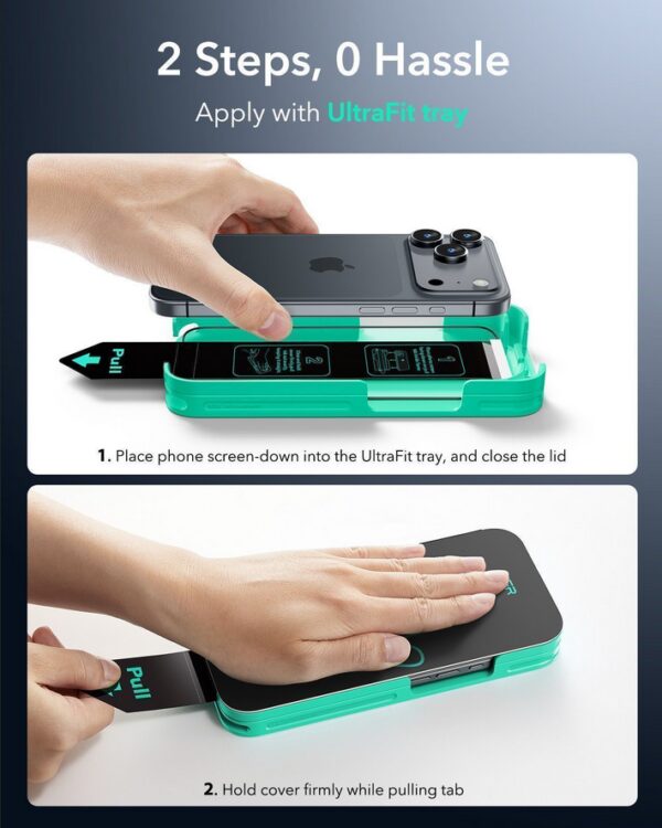 iPhone 17 Pro Max ESR UltraFit Armorite Pro Screen Protector Προστασία Οθόνης με Μαύρο Περίγραμμα Full Face Tempered Glass