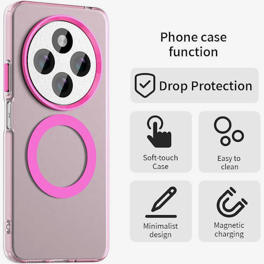 Techsuit Xiaomi Redmi 14C / Poco C75 CandyCase MagSafe Θήκη με Πλαίσιο Σιλικόνης - Pink
