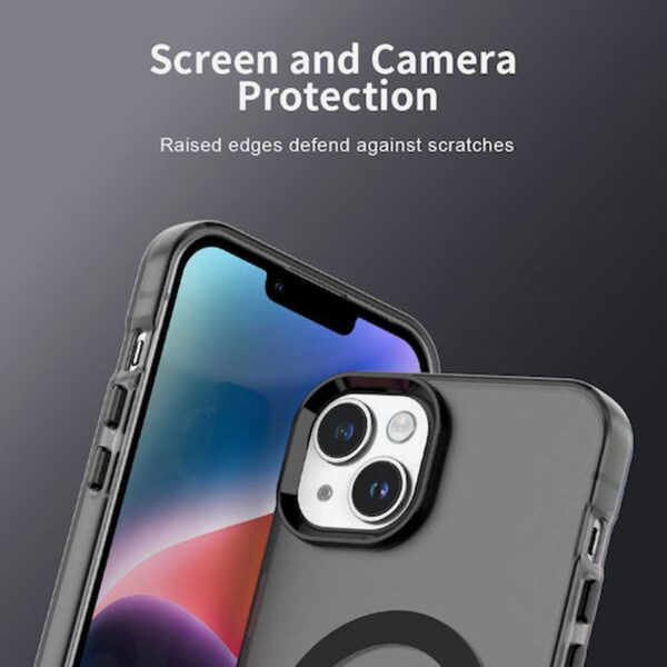 Techsuit iPhone 13 CandyCase MagSafe Θήκη με Πλαίσιο Σιλικόνης Φιμέ - Black