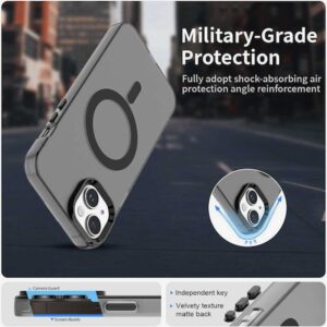 Techsuit iPhone 13 CandyCase MagSafe Θήκη με Πλαίσιο Σιλικόνης Φιμέ - Black