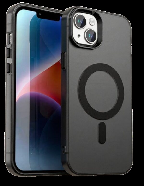 Techsuit iPhone 13 CandyCase MagSafe Θήκη με Πλαίσιο Σιλικόνης Φιμέ - Black