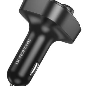 Borofone FM Transmitter Αυτοκινήτου με Bluetooth / Θύρες 2Χ USB-A & 1Χ USB-C 15W Μαύρο