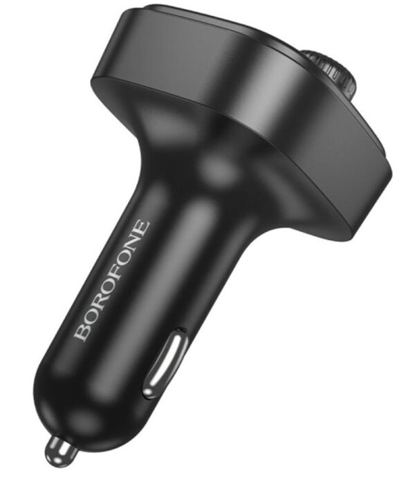 Borofone FM Transmitter Αυτοκινήτου με Bluetooth / Θύρες 2Χ USB-A & 1Χ USB-C 15W Μαύρο