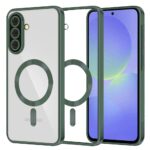 Techsuit Samsung Galaxy A36 5G / A56 5G MagSafe Luxury Crystal Θήκη με Πλαίσιο Σιλικόνης Διάφανη - Deep Green