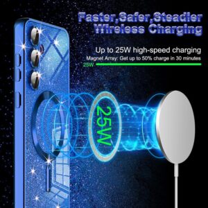 Techsuit Samsung Galaxy A36 5G / A56 5G MagSafe Luxury Glitter Θήκη Σιλικόνης - Light Blue