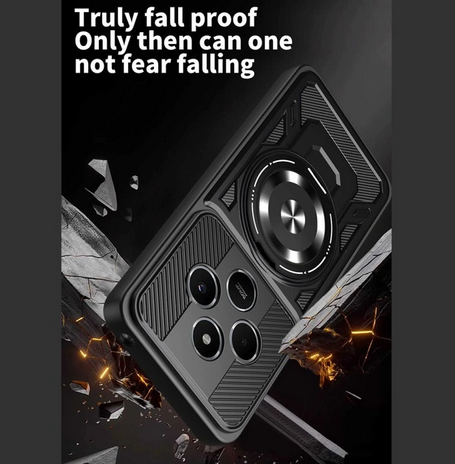 Techsuit Xiaomi Redmi 14C / Poco C75 Rugged Cam Θήκη Σκληρή - Purple Black