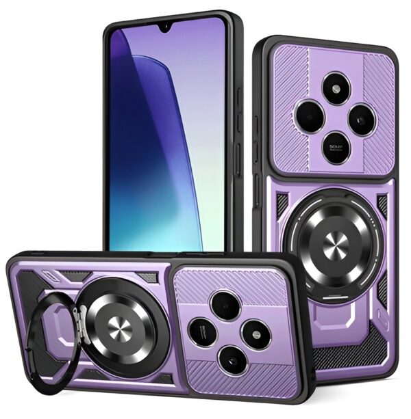 Techsuit Xiaomi Redmi 14C / Poco C75 Rugged Cam Θήκη Σκληρή - Purple Black