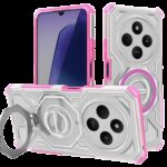 Techsuit Xiaomi Redmi 14C / Poco C75 Carbon Shield PRO Θήκη Σκληρή - Transparent Pink