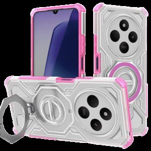 Techsuit Xiaomi Redmi 14C / Poco C75 Carbon Shield PRO Θήκη Σκληρή - Transparent Pink