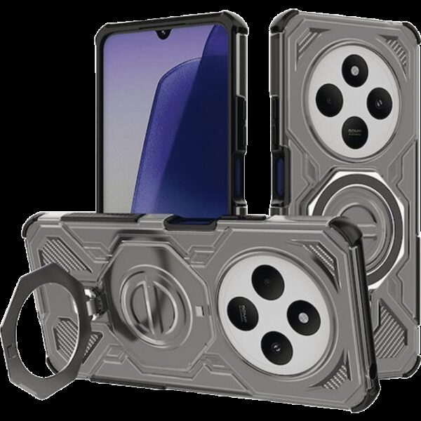 Techsuit Xiaomi Redmi 14C / Poco C75 Carbon Shield PRO Θήκη Σκληρή - Smoke Black