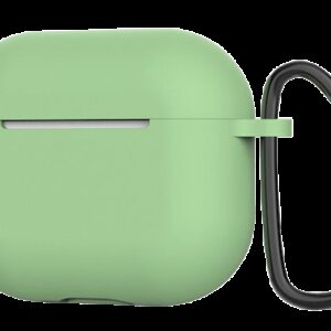 AirPods 4 Θήκη Σιλικόνης με Γάντζο Techsuit Smooth Ultrathin Protective Silicone Case with Hook Green