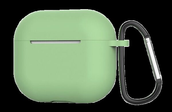 AirPods 4 Θήκη Σιλικόνης με Γάντζο Techsuit Smooth Ultrathin Protective Silicone Case with Hook Green