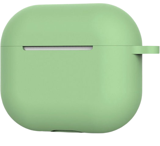 AirPods 4 Θήκη Σιλικόνης με Γάντζο Techsuit Smooth Ultrathin Protective Silicone Case with Hook Green