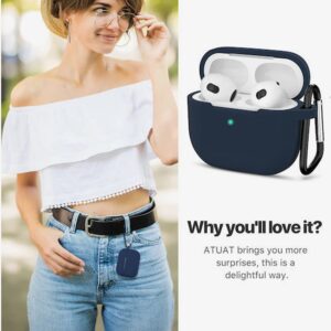 AirPods 3 Θήκη Σιλικόνης με Γάντζο Techsuit Smooth Ultrathin Protective Silicone Case with Hook Navy Blue