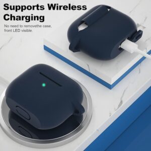 AirPods 3 Θήκη Σιλικόνης με Γάντζο Techsuit Smooth Ultrathin Protective Silicone Case with Hook Navy Blue