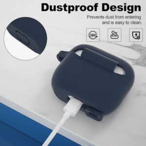 AirPods 3 Θήκη Σιλικόνης με Γάντζο Techsuit Smooth Ultrathin Protective Silicone Case with Hook Navy Blue