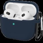 AirPods 3 Θήκη Σιλικόνης με Γάντζο Techsuit Smooth Ultrathin Protective Silicone Case with Hook Navy Blue