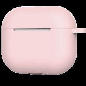 AirPods 4 Θήκη Σιλικόνης με Γάντζο Techsuit Smooth Ultrathin Protective Silicone Case with Hook Pink