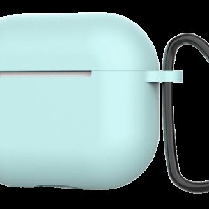 AirPods 4 Θήκη Σιλικόνης με Γάντζο Techsuit Smooth Ultrathin Protective Silicone Case with Hook Cyan