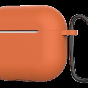 AirPods 4 Θήκη Σιλικόνης με Γάντζο Techsuit Smooth Ultrathin Protective Silicone Case with Hook Orange