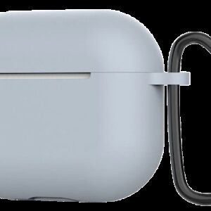 AirPods 4 Θήκη Σιλικόνης με Γάντζο Techsuit Smooth Ultrathin Protective Silicone Case with Hook Grey